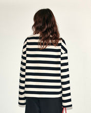 ワンポイント ボーダーロングTシャツ