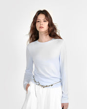 クルーネック ロングTシャツ