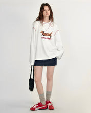 ステッチデザイン ロングTシャツ