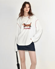 ステッチデザイン ロングTシャツ