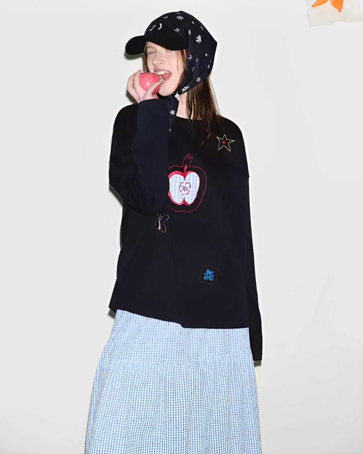 アップルデザイン ロングTシャツ