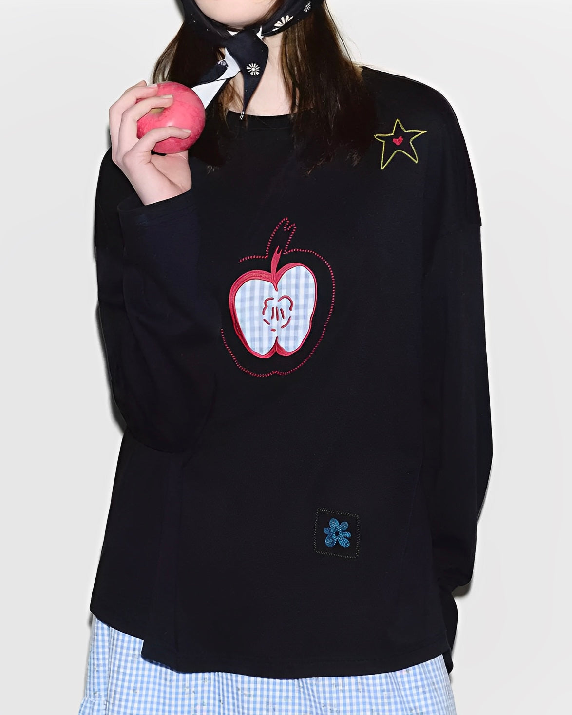 アップルデザイン ロングTシャツ