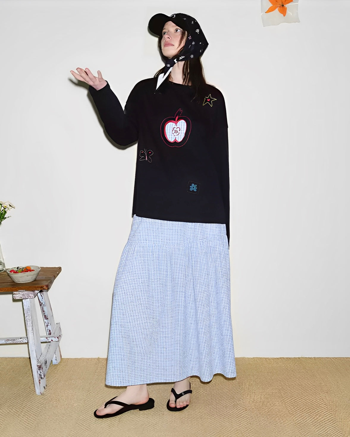 アップルデザイン ロングTシャツ