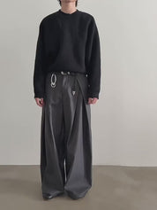 ダブルタックワイドパンツ